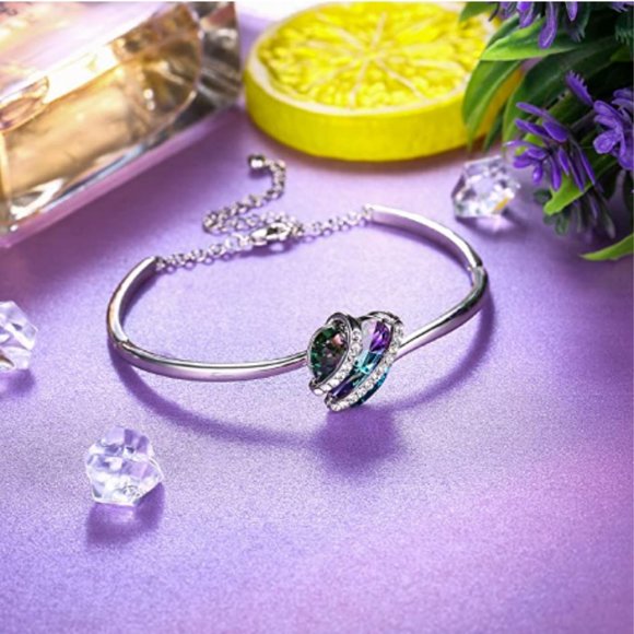 Romantic Purple Heart Bracelet - Picture 4 of 5